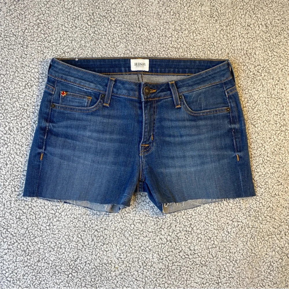 Hudson Jeans Cut Off Shorts 28 Flap Pockets‎ Denim